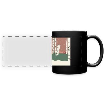 Poster Birch Forest Scandinavia - Full Colour Panoramic Mug - black - Front