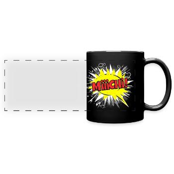 Michi Michael Nom drôle bulle de dialogue - Mug panoramique uni - noir - Devant