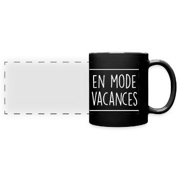 en mode vacance - Mug panoramique uni - noir - Devant