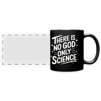 Atheismus Atheist Anti-Religion Agnostiker - Panorama-Tasse farbig - Schwarz - Vorne