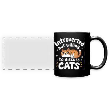 Introvertierter asozialer introvertierter - Panorama-Tasse farbig - Schwarz - Vorne