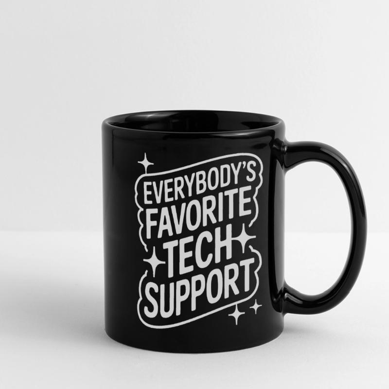 Technischer Support Computerfreak Nerd Panorama-Tasse farbig