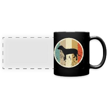 Deutsche Bracke Jagdhund - Panorama-Tasse farbig - Schwarz - Vorne