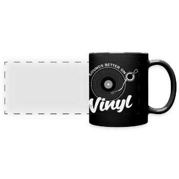 vinyl - Full Colour Panoramic Mug - black - Front