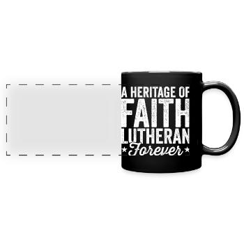 Lutheran Forever Religion Confirmation Christianity - Full Colour Panoramic Mug - black - Front