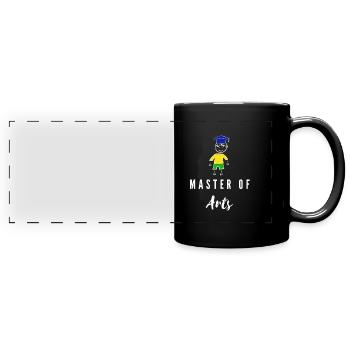 Master of Arts Uniabsolvent - Panorama-Tasse farbig - Schwarz - Vorne