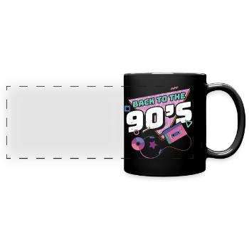 années quatre-vingt-dix - Mug panoramique uni - noir - Devant