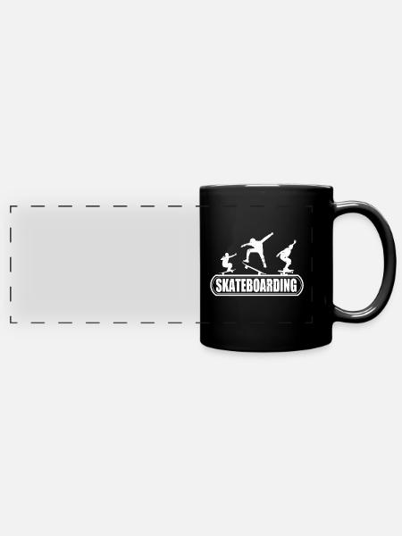 Skateboarder Skateboarder Skateboarder - Panorama-Tasse farbig - Schwarz