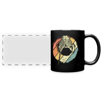 Wellensittich - Panorama-Tasse farbig - Schwarz - Vorne