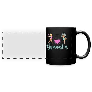 Rhythmic gymnastics gift athlete - Full Colour Panoramic Mug - black - Front