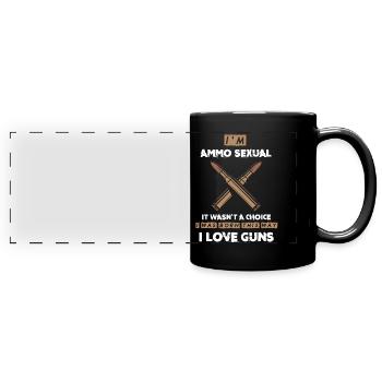 Ammunition Sexually, I Love Guns, Gun Owners - Full Colour Panoramic Mug - black - Front