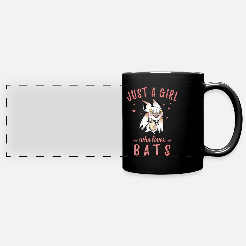 Fledermäuse, Fledermaus - Panorama-Tasse farbig - Schwarz