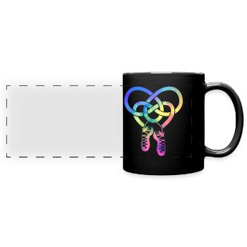 Irish tap dance - Full Colour Panoramic Mug - black - Front