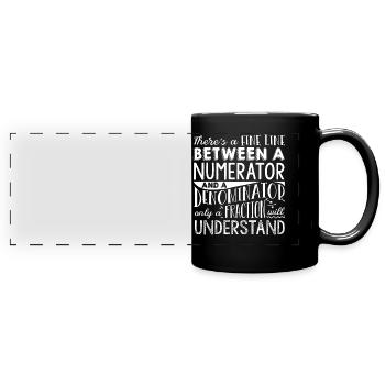 Mathematiker, Mathematik, Mathematik - Panorama-Tasse farbig - Schwarz - Vorne