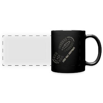 Leave only footprints, nature lovers - Full Colour Panoramic Mug - black - Front
