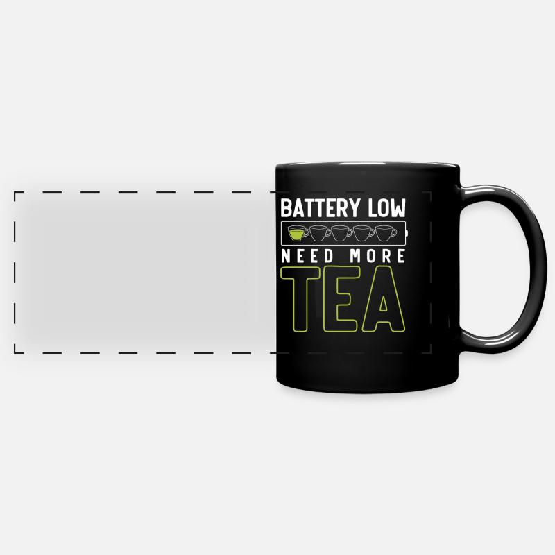 Tea lovers, tea, tea drinkers - Full Colour Panoramic Mug - black