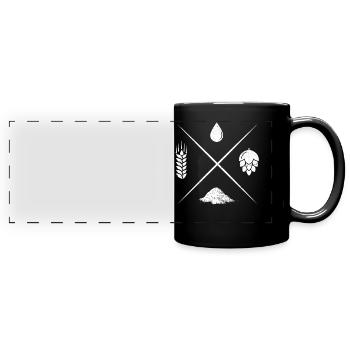 Bierbrauer, Bierliebhaber, IPA, Fassbier - Panorama-Tasse farbig - Schwarz - Vorne