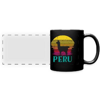 Peru, Perulama - Full Colour Panoramic Mug - black - Front