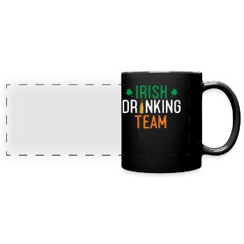 Équipe irlandaise de boisson - Mug panoramique uni - noir - Devant