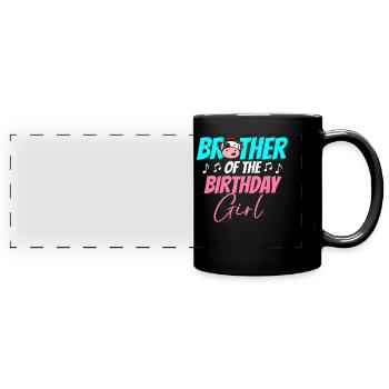 Anniversaire de vache, fille d’anniversaire de fermier - Mug panoramique uni - noir - Devant