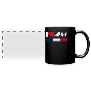 Bird watching, ornithology - Full Colour Panoramic Mug - black - Front