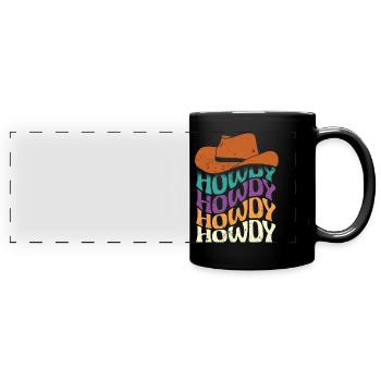 Bonjour le style hippie - Mug panoramique uni - noir - Devant