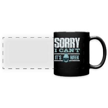 Shark Week, Sharks, Shark Jokes - Full Colour Panoramic Mug - black - Front