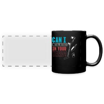 Détection de métaux, détecteur de métaux - Mug panoramique uni - noir - Devant