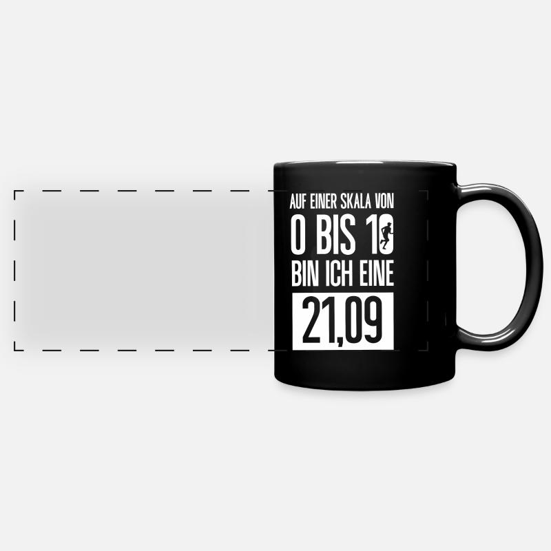 Half Marathon, Marathon, Runner - Full Colour Panoramic Mug - black