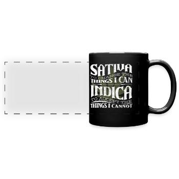 Sativa, Um Die Dinge Zu Ändern, Die Ich Kann - Panorama-Tasse farbig - Schwarz - Vorne