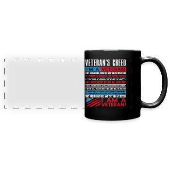 Veterans Credo, Veterans - Full Colour Panoramic Mug - black - Front