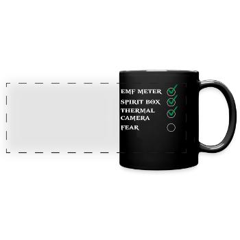 Ghost Hunter, compteur EMF, caméra thermique - Mug panoramique uni - noir - Devant