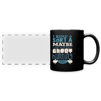 Ghost Hunter, compteur EMF, caméra thermique - Mug panoramique uni - noir - Devant