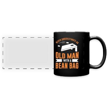 Cornhole, Cornhole Funny, Sasquatch, - Full Colour Panoramic Mug - black - Front