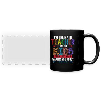 Professeur de mathématiques Licorne - Mug panoramique uni - noir - Devant