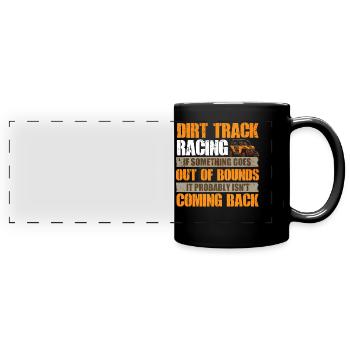 Dirt Track Racing - Panorama-Tasse farbig - Schwarz - Vorne