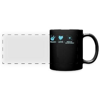 Medical receptionist - Full Colour Panoramic Mug - black - Front