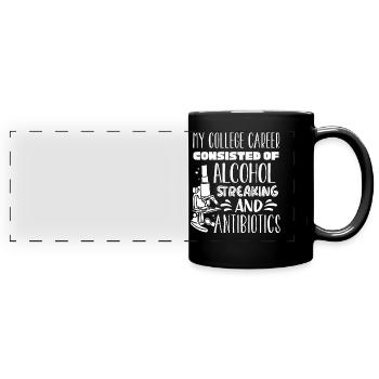 Mikrobiologie, Chemielehrer, Mikrobiologe - Panorama-Tasse farbig - Schwarz - Vorne