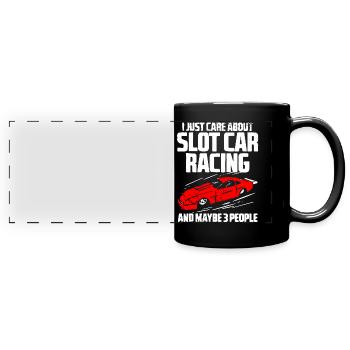Slot Car Racing - Panorama-Tasse farbig - Schwarz - Vorne