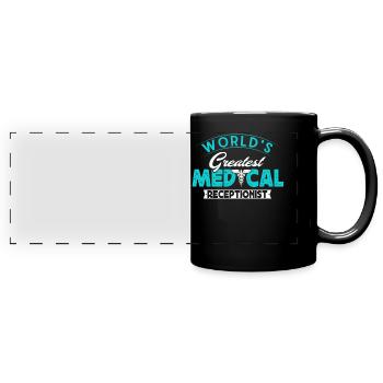 Physician assistant, receptionist - Full Colour Panoramic Mug - black - Front