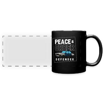 Polizist Kostüm - Panorama-Tasse farbig - Schwarz - Vorne