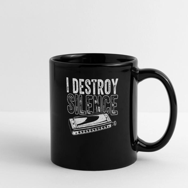 Harmonica player, Unny harmonica Full Colour Panoramic Mug