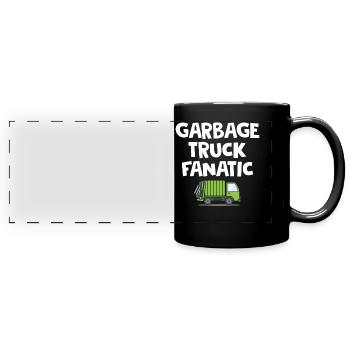 Garbage truck driver - Full Colour Panoramic Mug - black - Front