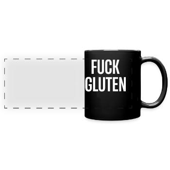 Glutenallergie, Glutenfrei - Panorama-Tasse farbig - Schwarz - Vorne