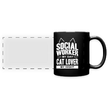 Social worker - Full Colour Panoramic Mug - black - Front