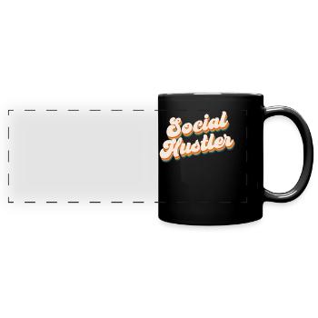 Sozialarbeiter - Panorama-Tasse farbig - Schwarz - Vorne