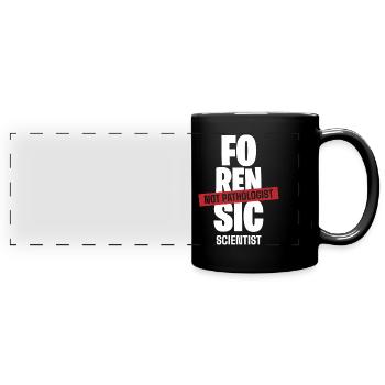 Costume de médecin légiste - Mug panoramique uni - noir - Devant