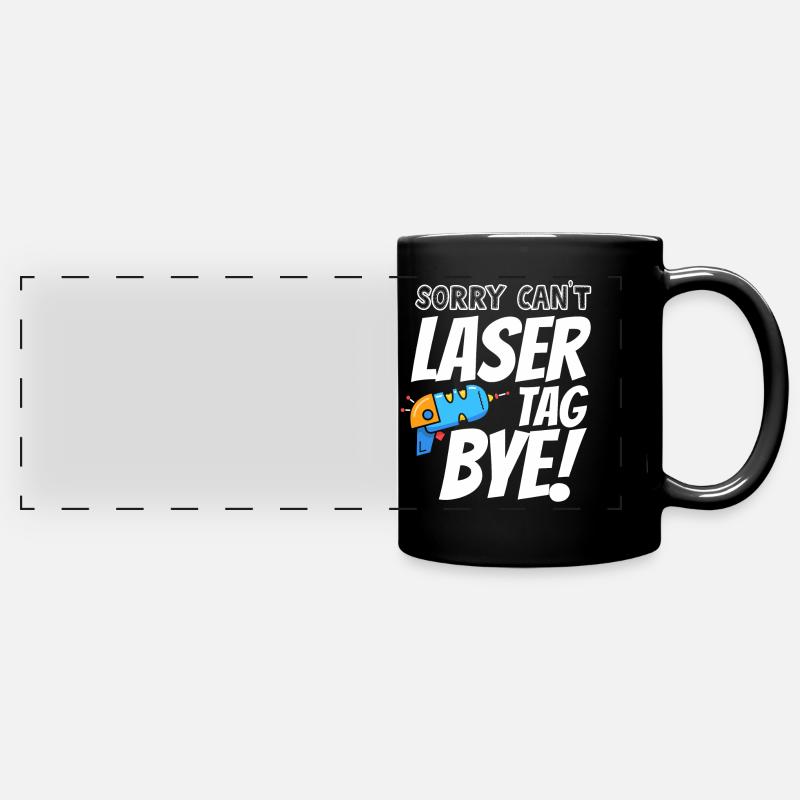 Laser Tag, Laser - Full Colour Panoramic Mug - black