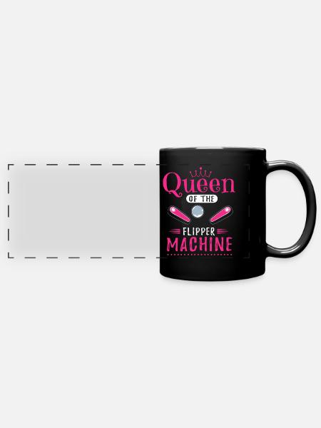 Flipper-Arcade-Spieler - Panorama-Tasse farbig - Schwarz