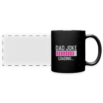 dad joke loading - Panorama-Tasse farbig - Schwarz - Vorne